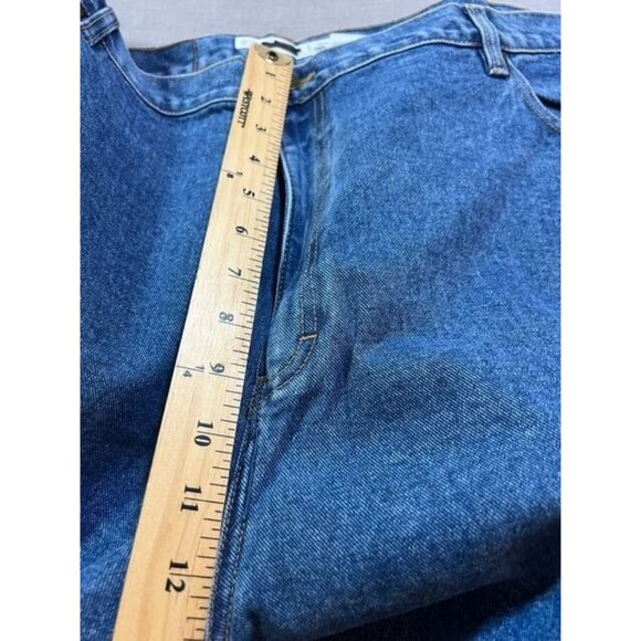 Cherokee‎ Pants Mens 44 Blue Denim Belted Pocketed Jeans Men 44x30 - Picture 10 of 13